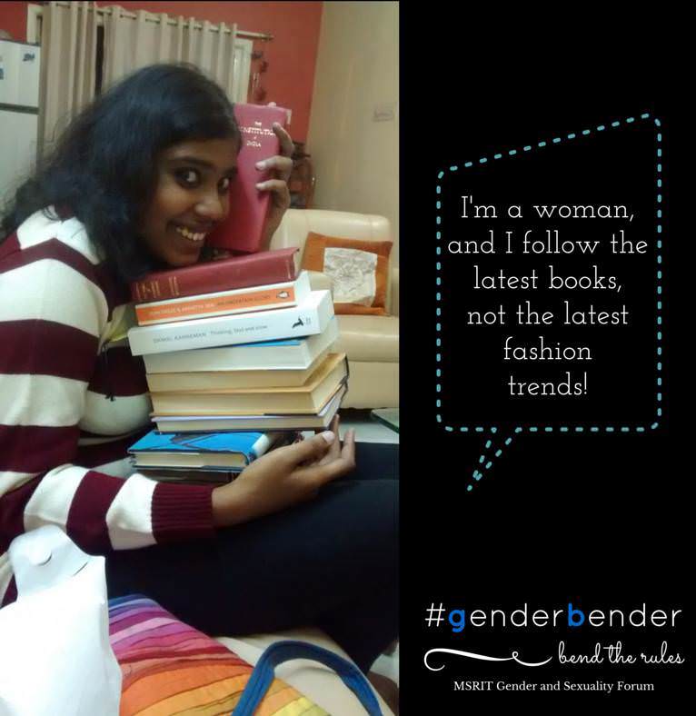 "I'm a woman, and I follow the latest books, not the latest fashion trends." - Sharada Srinivasan, National Law School