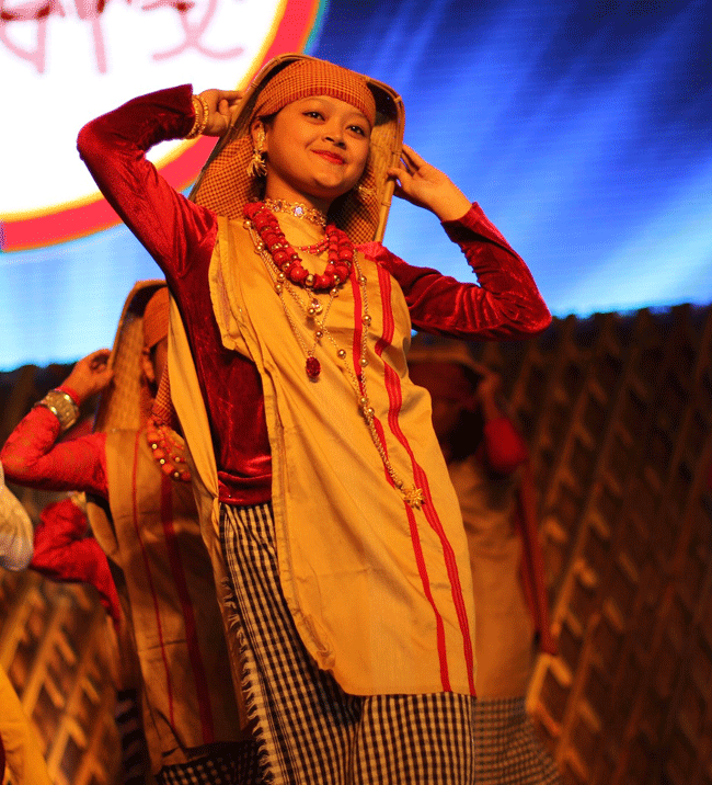 Indigenous dancers showcase their traditional harvest dances at Indigenous Terra Madre in Shillong, Meghalaya in November. 