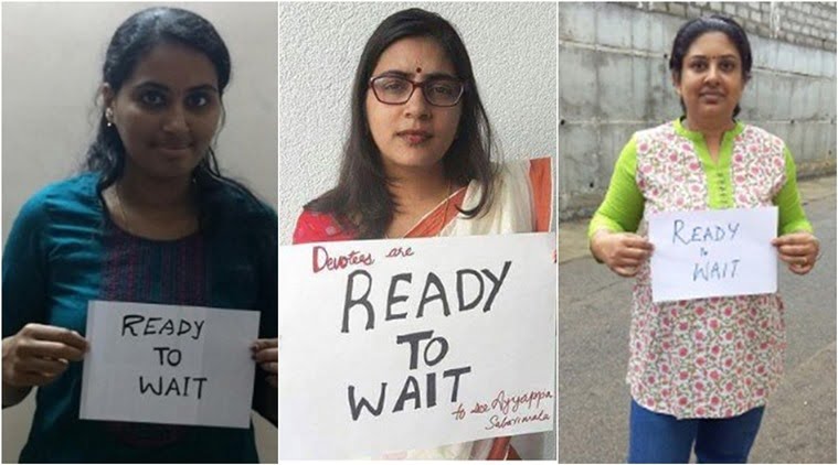 A section of Kerala women have united in their fight to obey the religious traditions and are ready to wait to enter Sabarimala. (Source: Twitter)