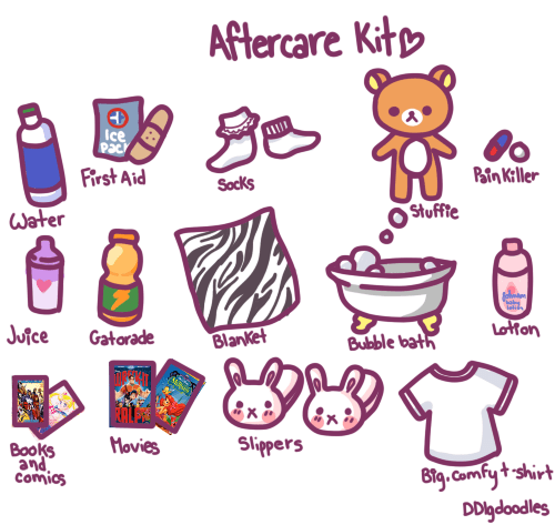 cartoon graphic of aftercare rituals
