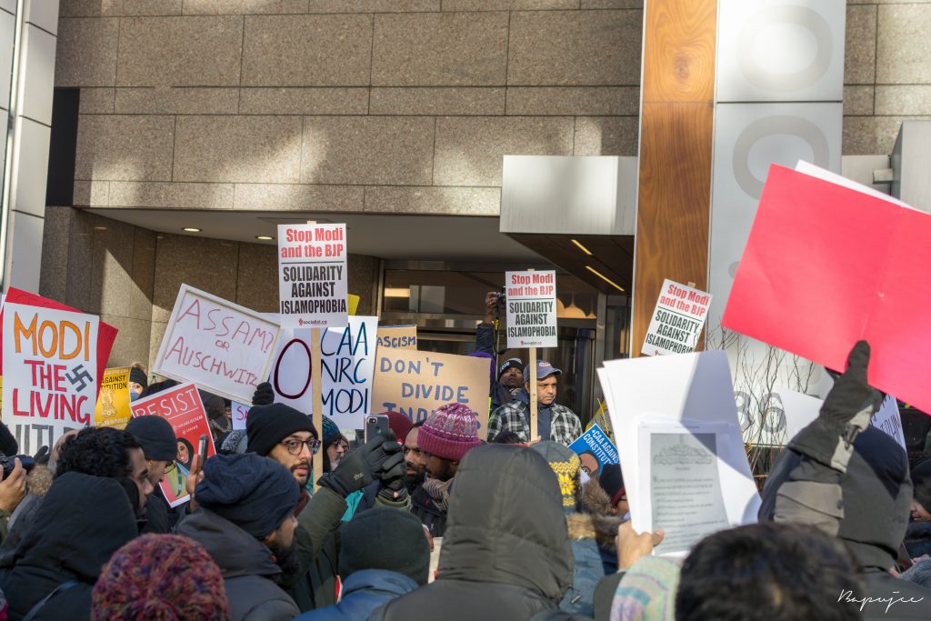 Protestors in Toronto