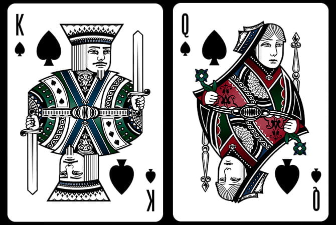 Playing Card Tattoo with King and Queen - wide 2