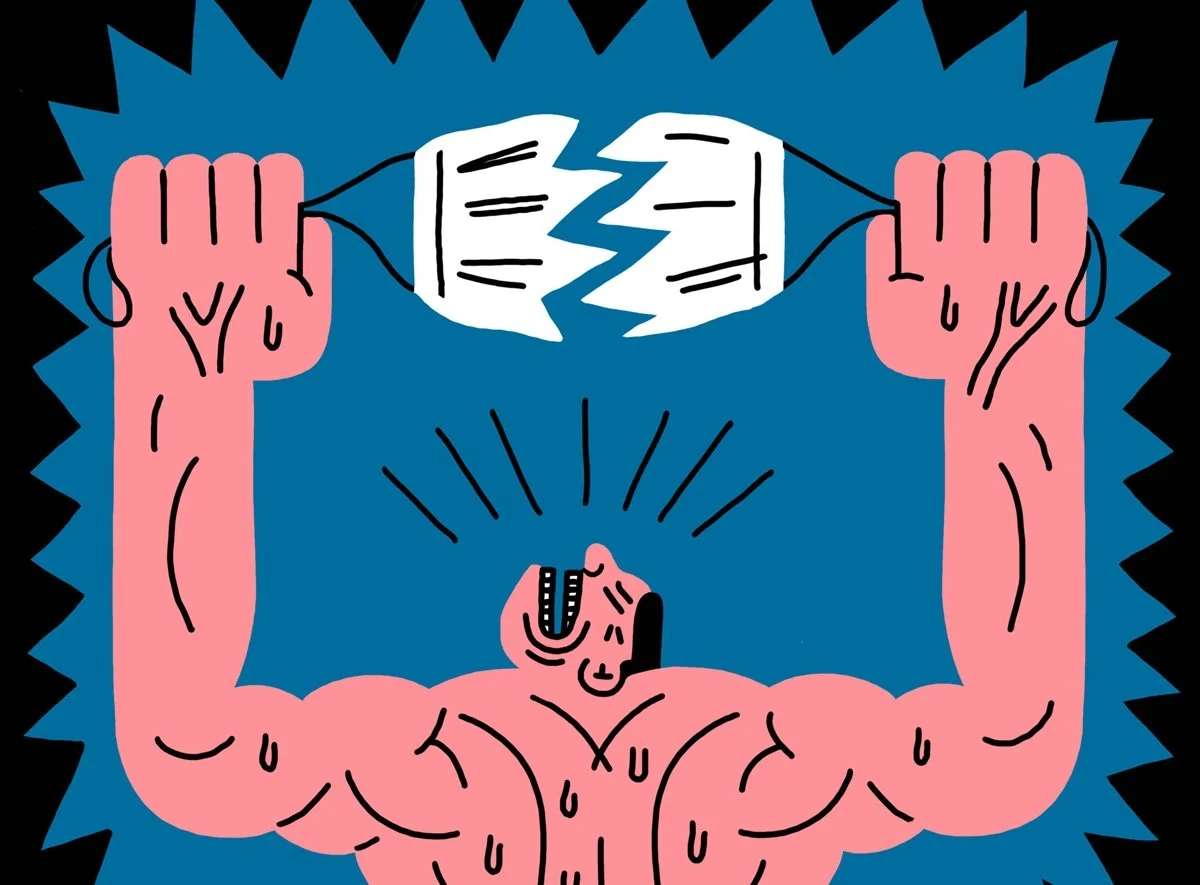 Illustration of an angry man