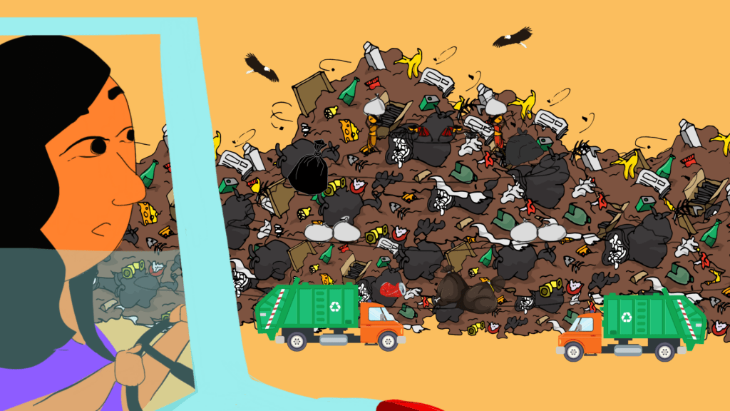 Illustration of Sustainability- Dumpyard