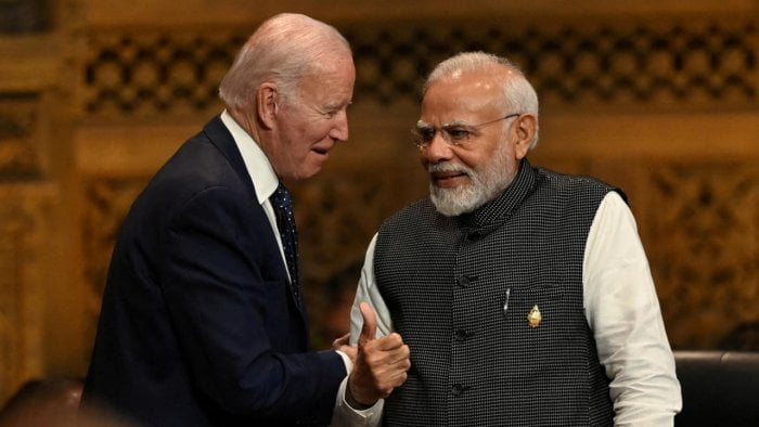 India's PM Modi and US President Joe Biden 