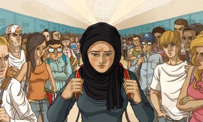 Muslim girl being bullied in school