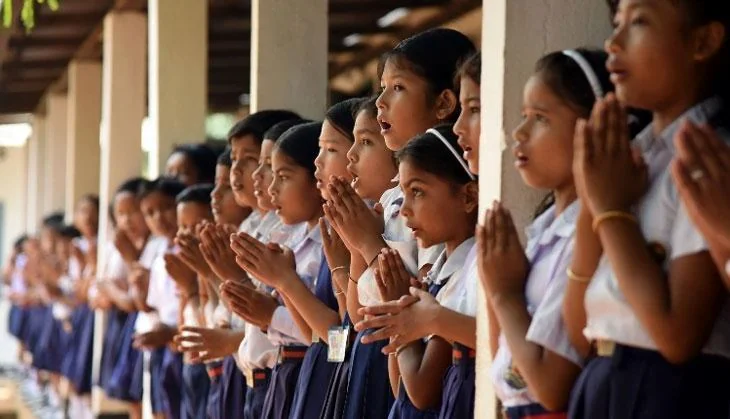 RSS school girls marching 