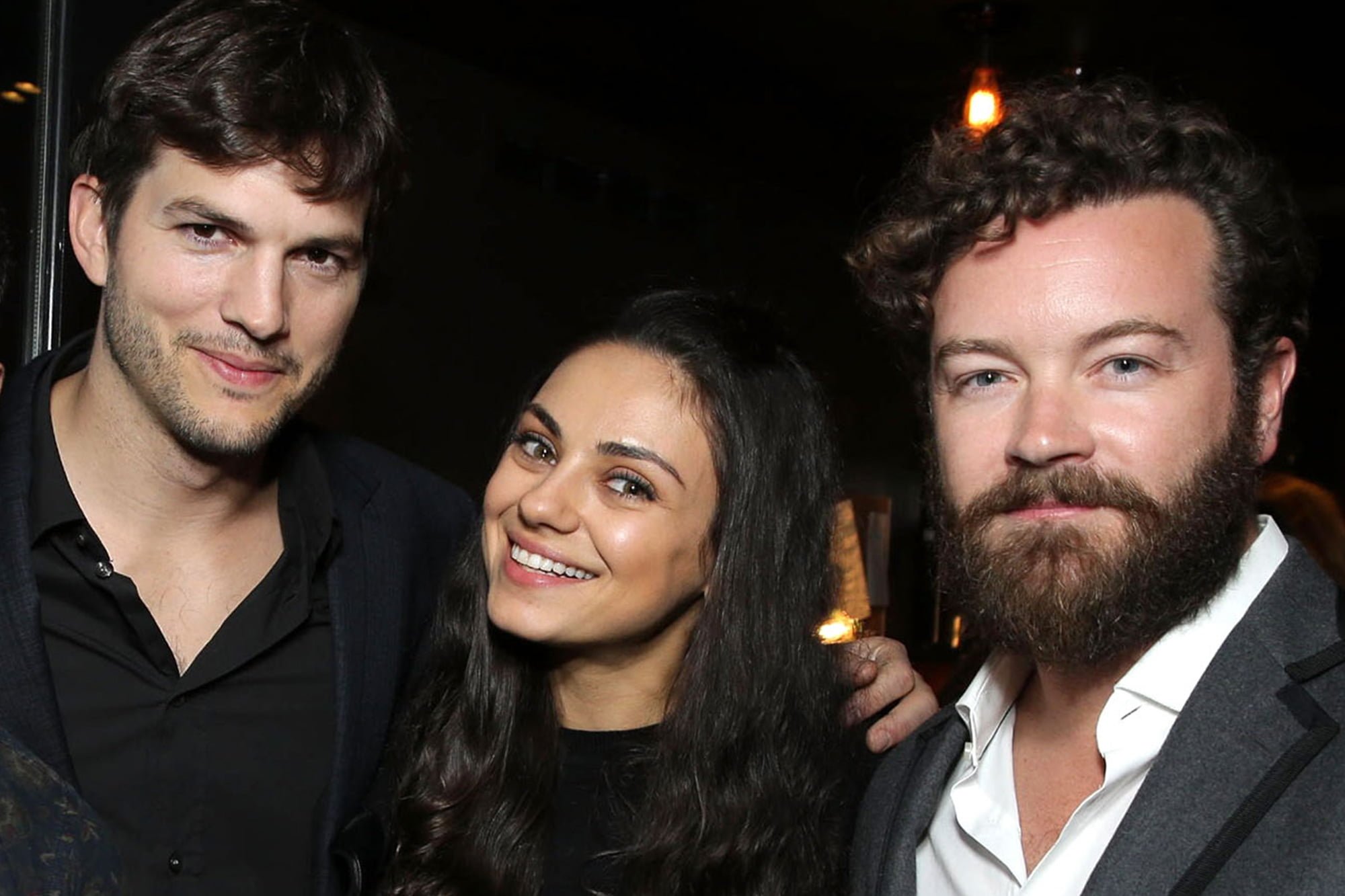 Mandatory Credit: Photo by Eric Charbonneau/Shutterstock (5619678c) Wilmer Valderrama, Ashton Kutcher, Mila Kunis and Danny Masterson 'The Ranch' Netflix TV series screening, After Party, Los Angeles, America - 28 Mar 2016
