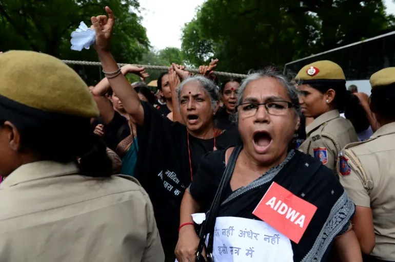 Protest for passing Women's Reservation Bill