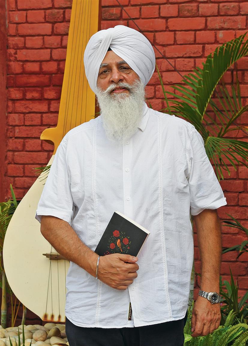 Sarbpreet Singh with his book 'The Sufi’s Nightingale'