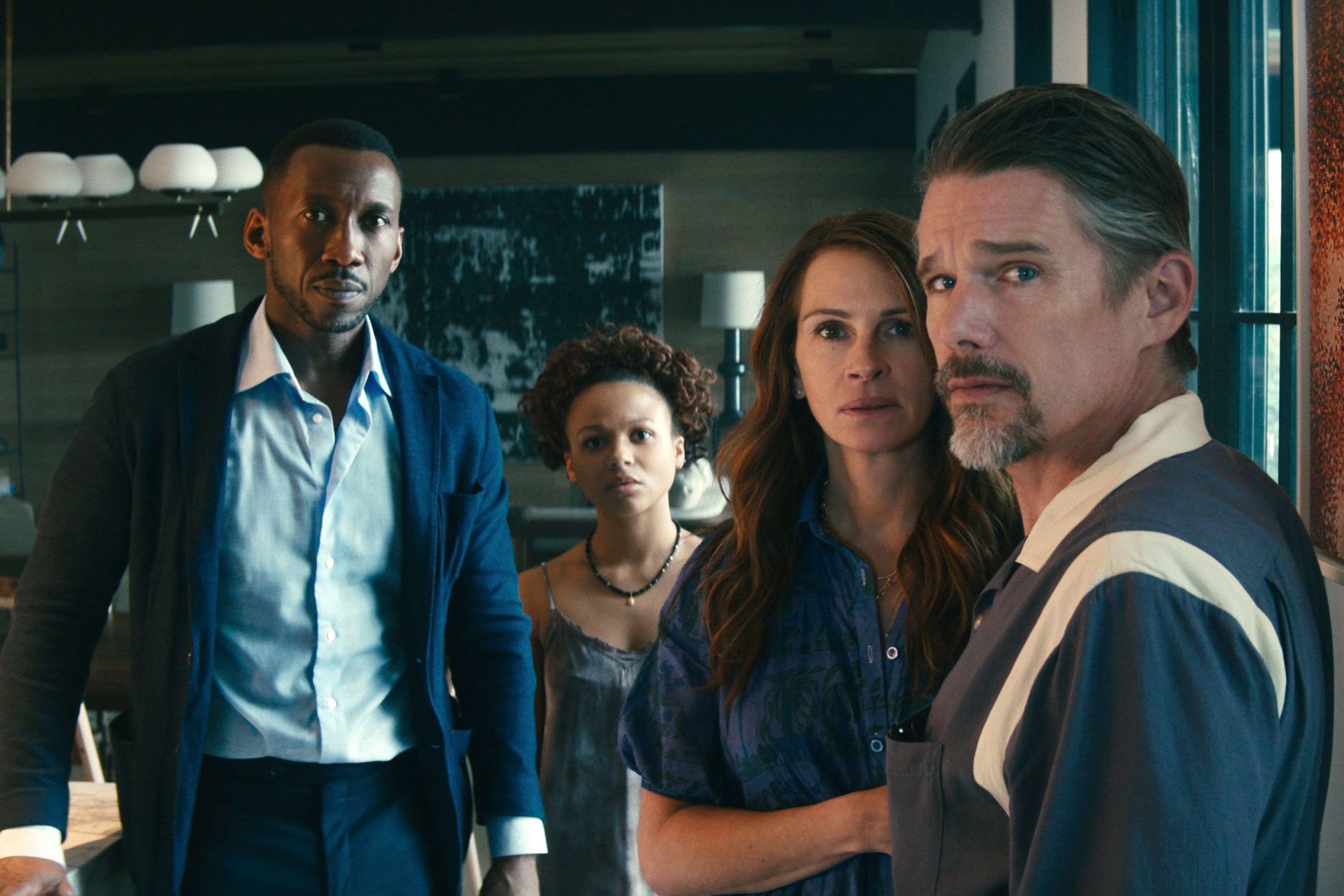 Mahershala Ali, Myha'la, Julia Roberts and Ethan Hawke in Leave the World Behind