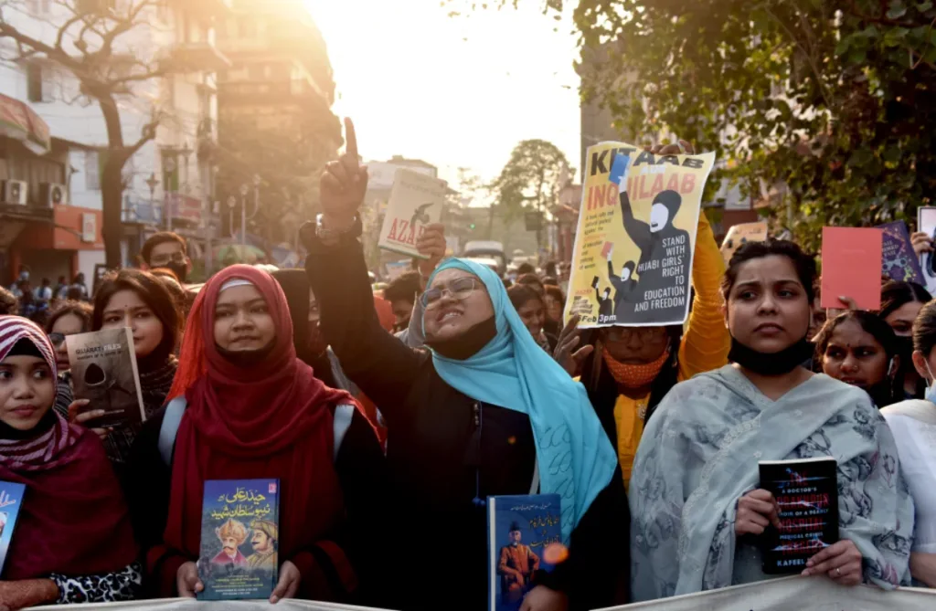 muslim women protesting